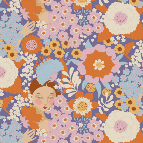 Tilda Patchwork Stoff Baumwolle - Wallflower - Thristle